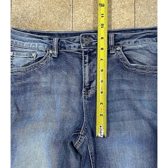 Earl Jeans Embellished Rhinestones Stretch Slim Boot Cut Size 10 Women’s Denim - Picture 4 of 13